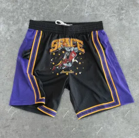 Basketball Print Casual Loose Contrast Shorts