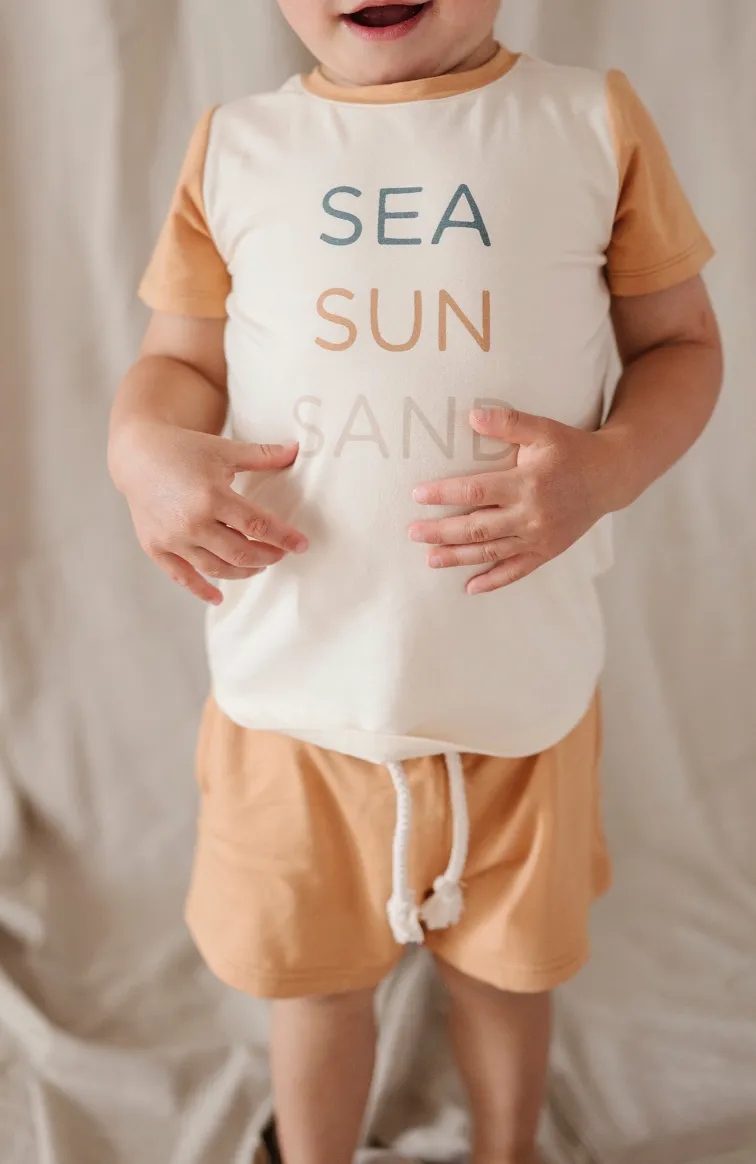 Colorblock Tee - Sea Sun Sand