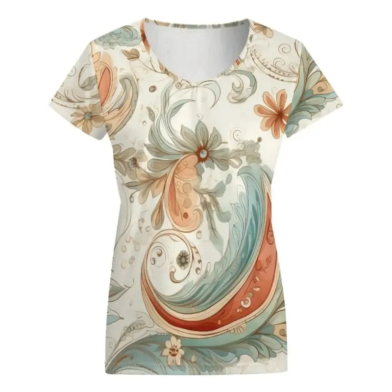 Cozy Up in Chic Style with Our Boho V-Neck Tee