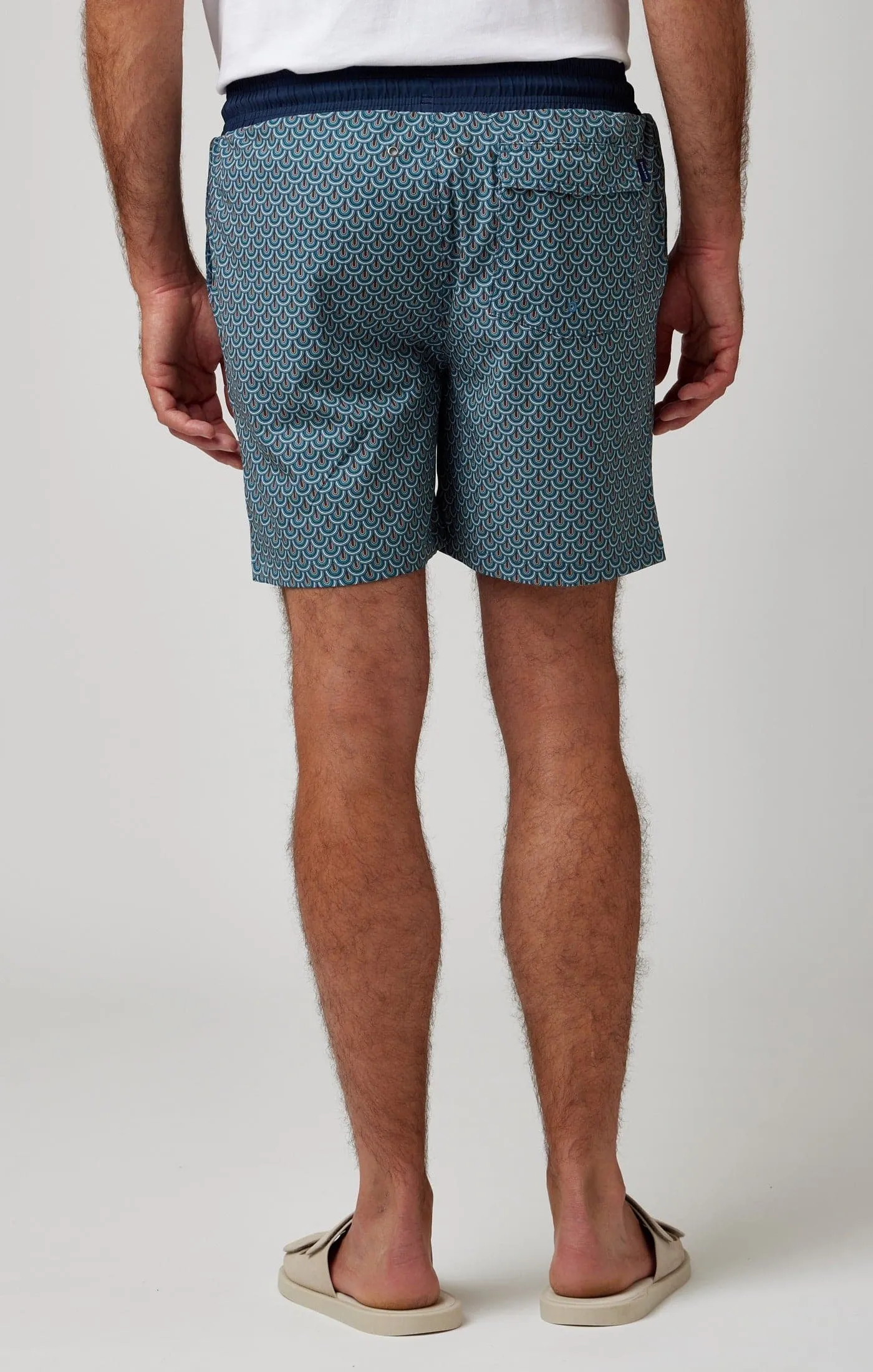 HELIOS - Blue Retro Swim Shorts
