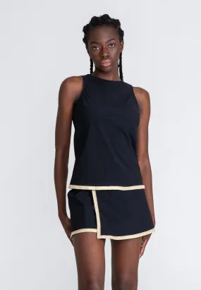 Le Club Tennis Skirt Gold - Black Opaque