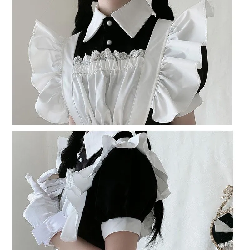 Maid Outfit Cute Uniform Long Sleeve And Short Sleeve Cosplay Costume
