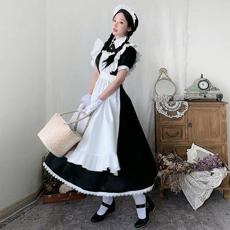 Maid Outfit Cute Uniform Long Sleeve And Short Sleeve Cosplay Costume