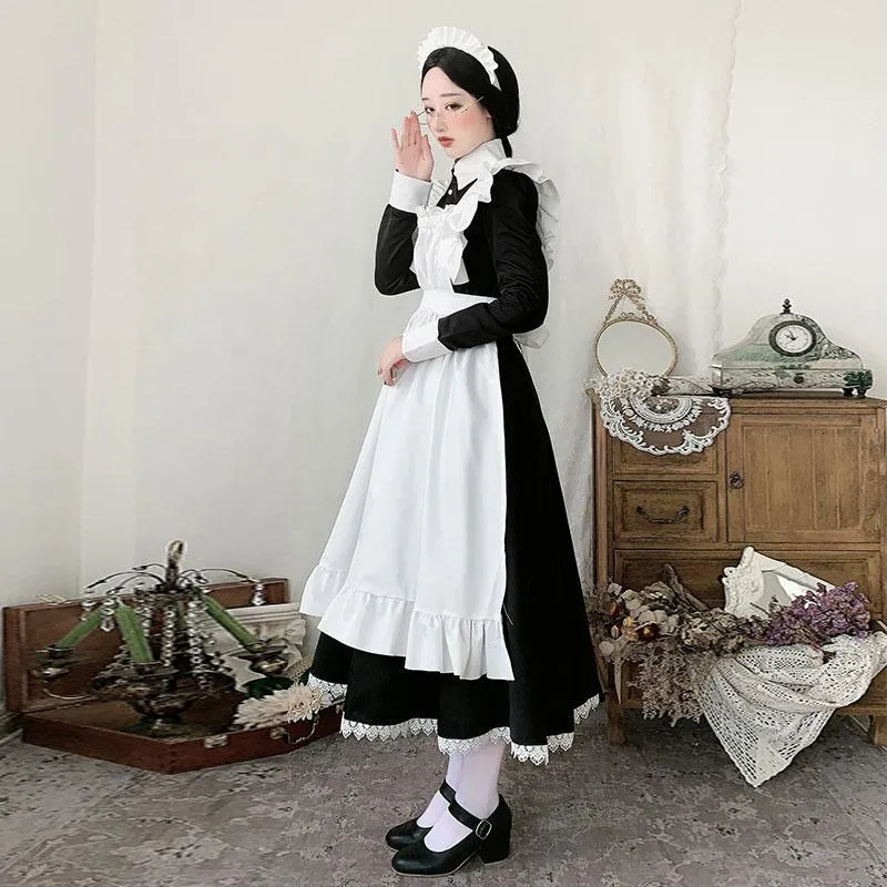 Maid Outfit Cute Uniform Long Sleeve And Short Sleeve Cosplay Costume