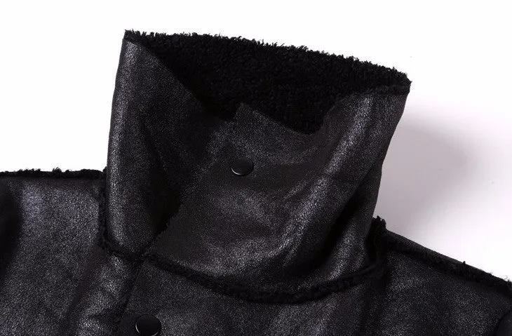 Men's Autumn/Winter  PU Leather Long Jacket
