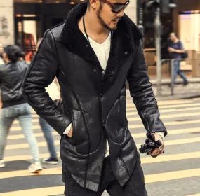 Men's Autumn/Winter  PU Leather Long Jacket