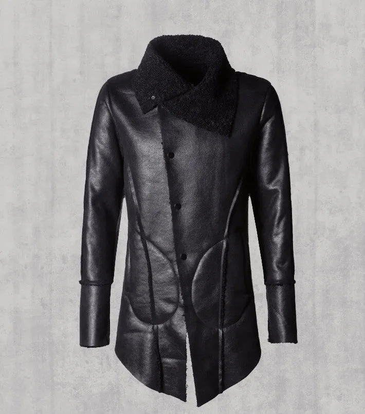 Men's Autumn/Winter  PU Leather Long Jacket
