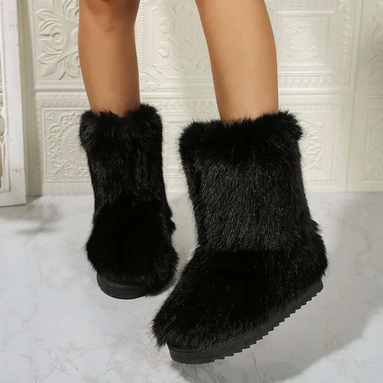 Mid-tube Furry Boots
