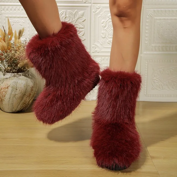 Mid-tube Furry Boots
