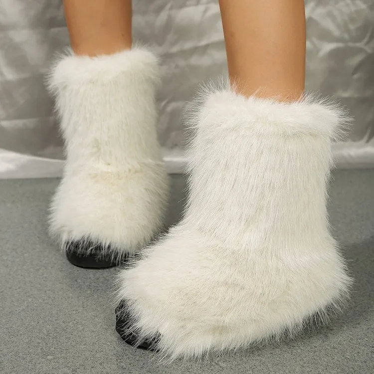 Mid-tube Furry Boots