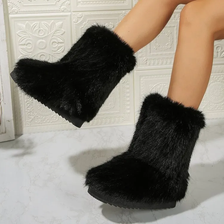 Mid-tube Furry Boots