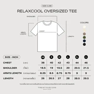 RELAXCOOL SEAMLESS OVERSIZED TEE - BEIGE
