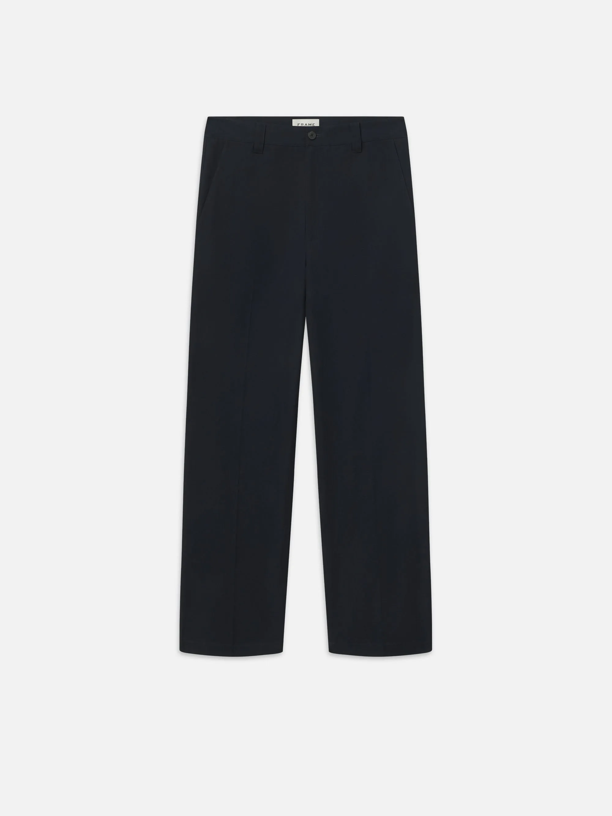 Straight Leg Chino Trousers -- Dark Navy
