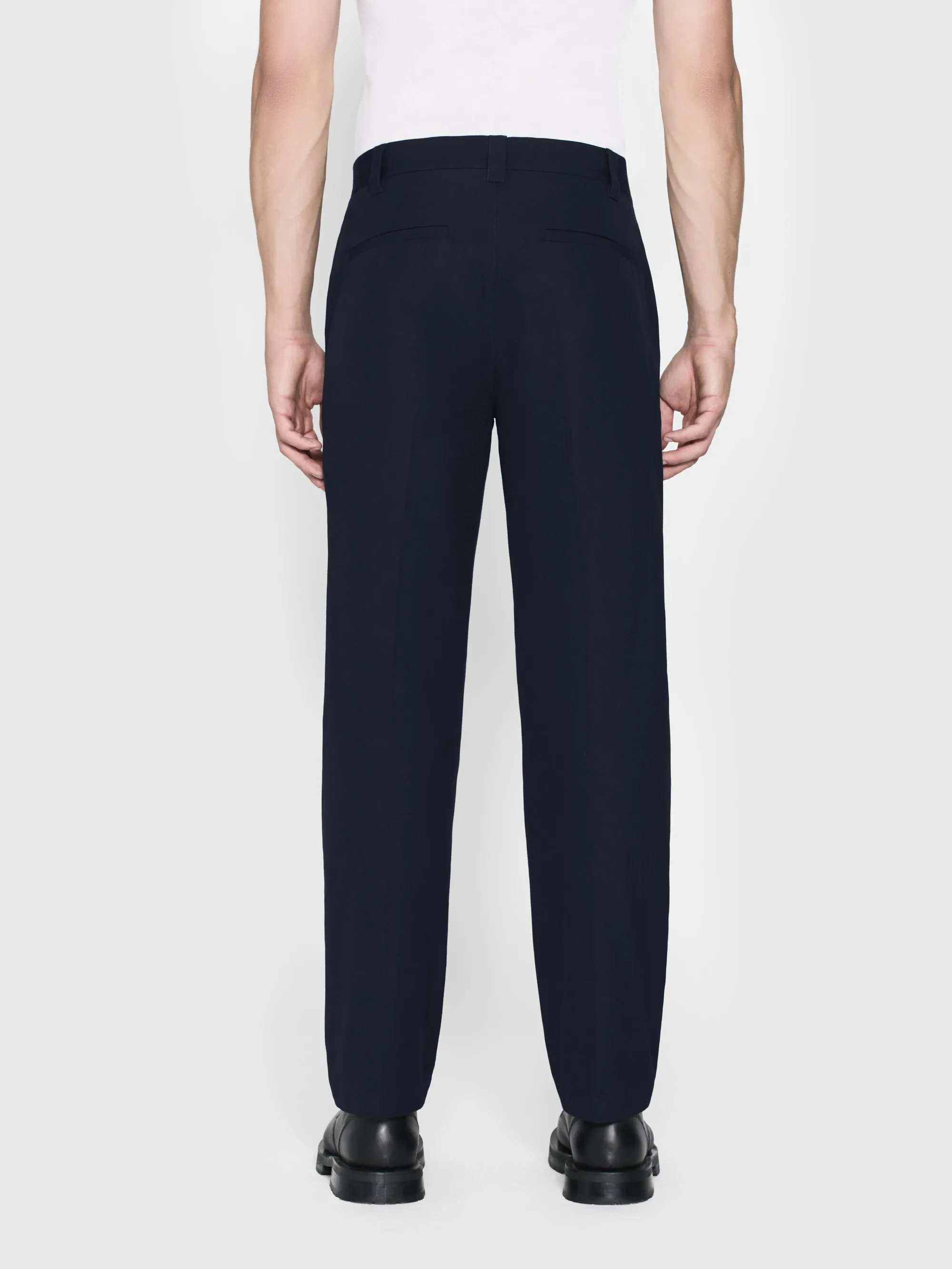 Straight Leg Chino Trousers -- Dark Navy