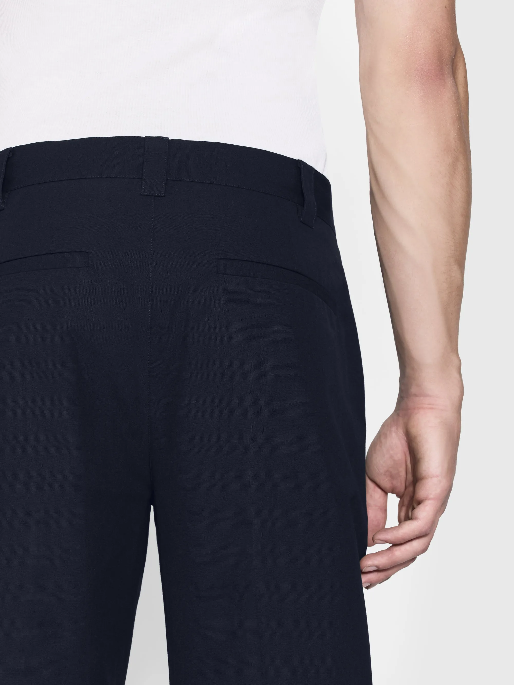 Straight Leg Chino Trousers -- Dark Navy