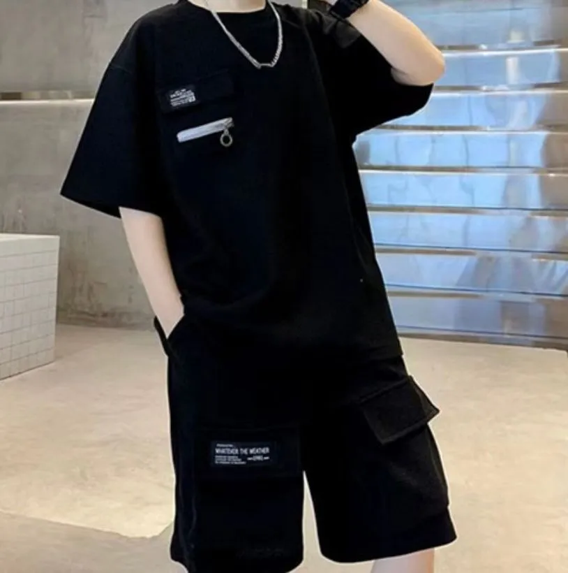 T-shirt Multi-pocket Shorts Casual Wear 433947