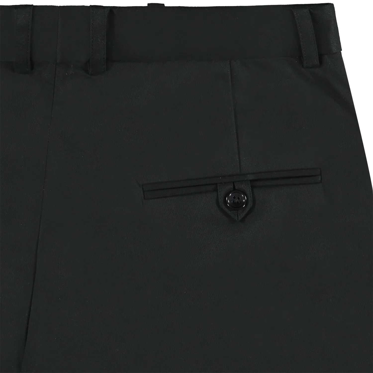 Twill Trousers with 3D Pockets - Black