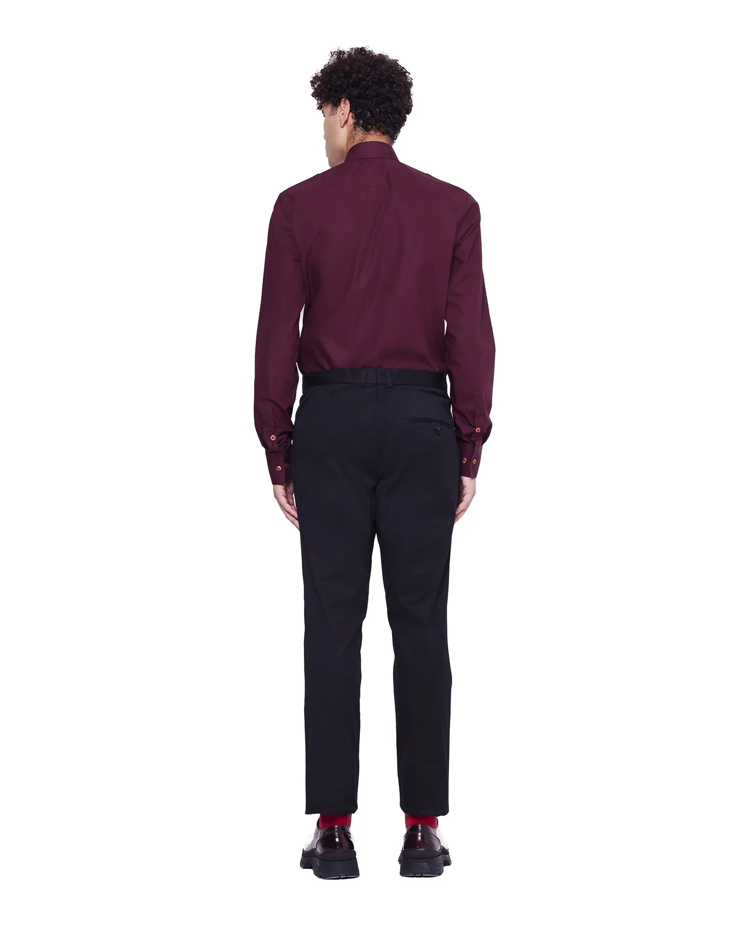 Twill Trousers with 3D Pockets - Black