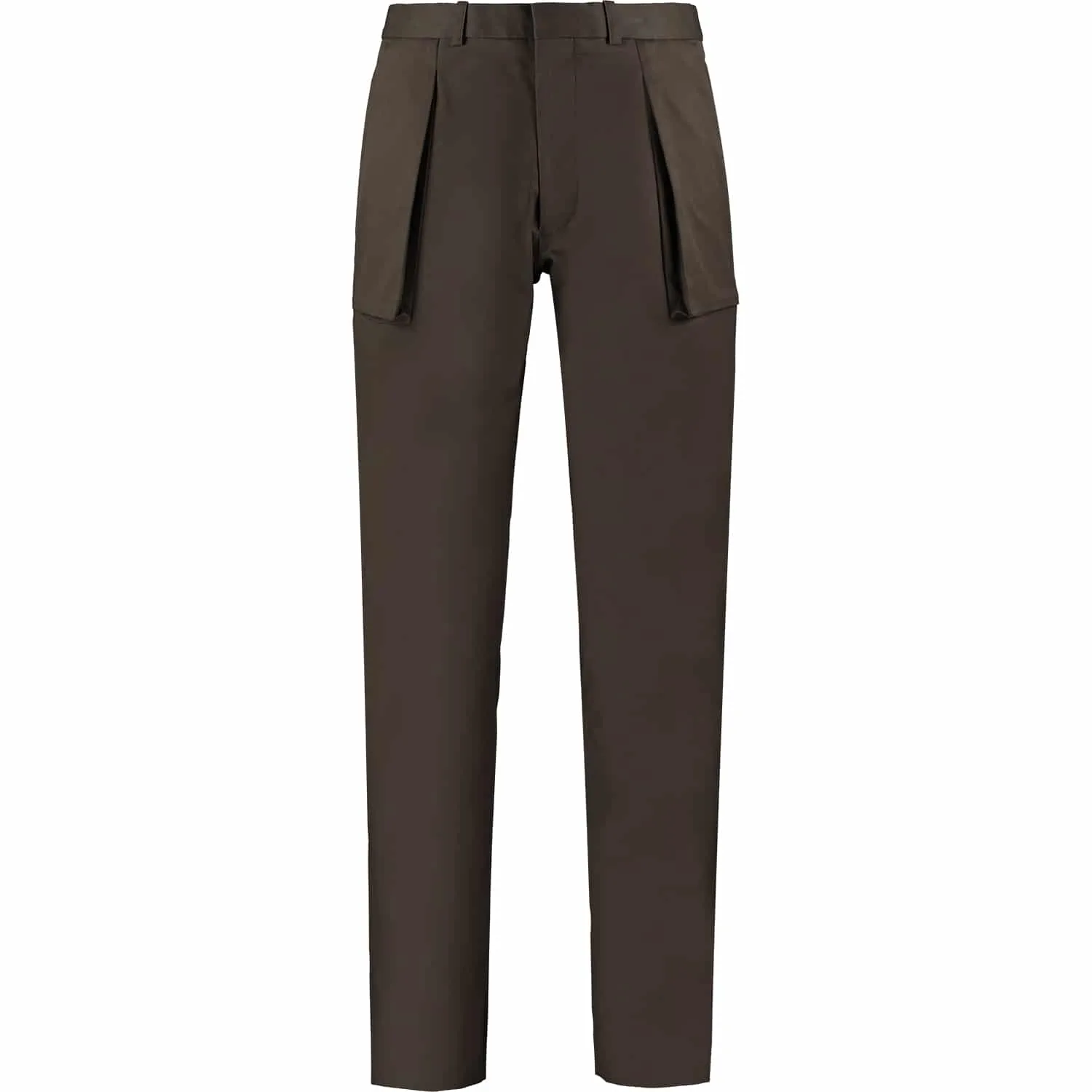Twill Trousers with 3D Pockets - Chocolate