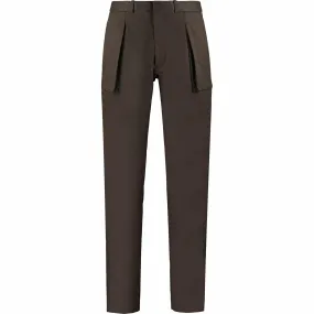 Twill Trousers with 3D Pockets - Chocolate