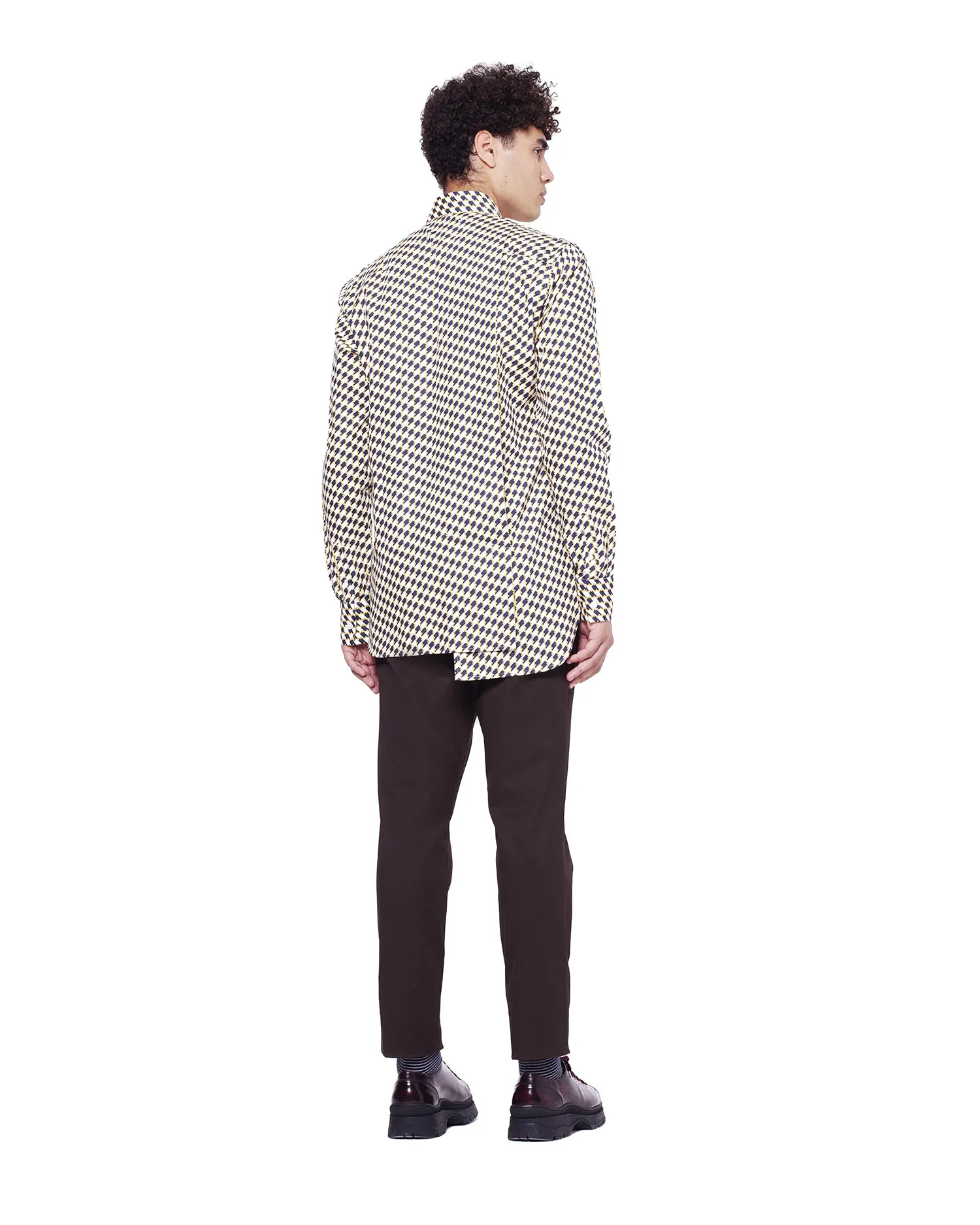Twill Trousers with 3D Pockets - Chocolate
