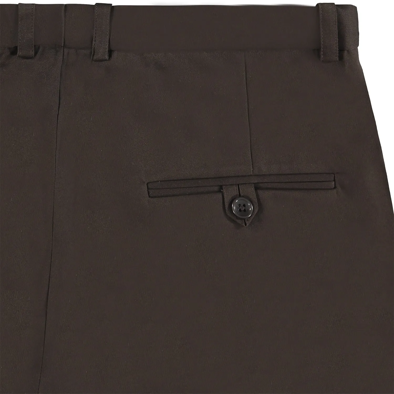 Twill Trousers with 3D Pockets - Chocolate