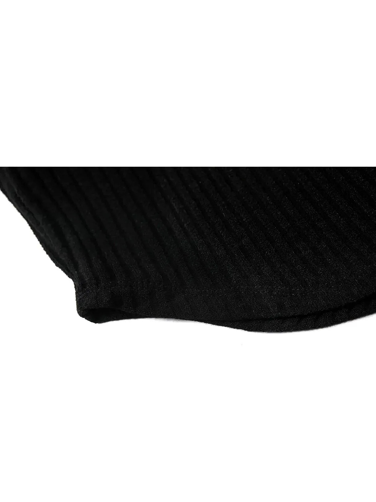 Wholesale High Neck Bodycon Knit Black Dresses