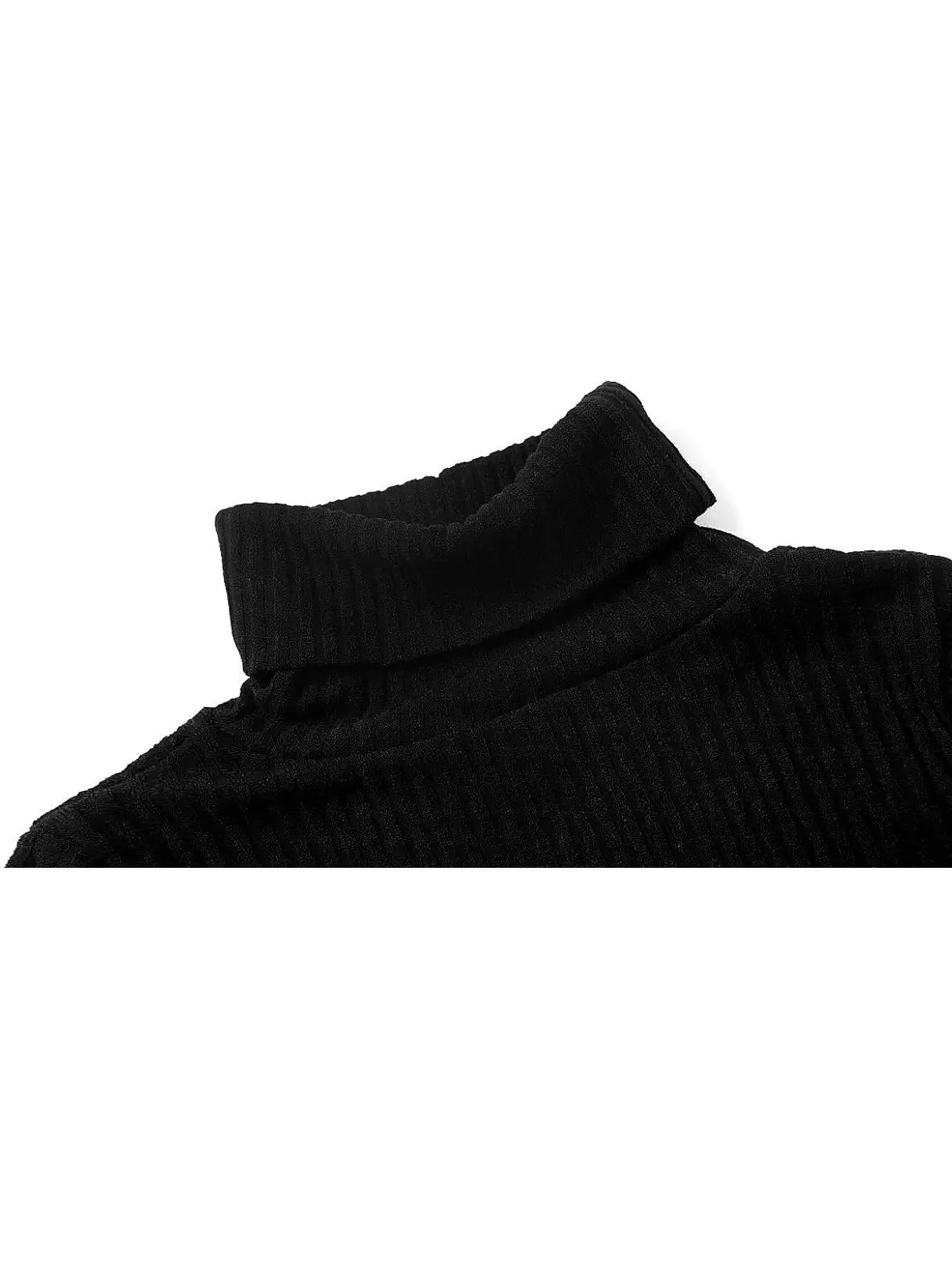 Wholesale High Neck Bodycon Knit Black Dresses
